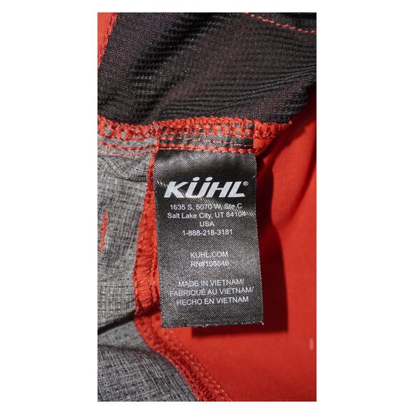 KÜHL Men’s Technical Hiking Shorts Orange Size 36 Outdoor Cargo Zip Pocket - Picture 8 of 9